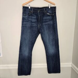 Levis 513 Mens Slim Straight Jeans 38x30 Blue Vintage Americana Heritage Denim